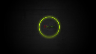 Ubuntu neon sign dark room - dark background free wallpaper
