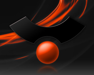 Red orange redball black background - a red ball free wallpaper