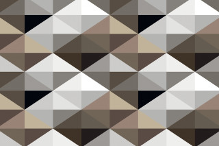 Large colorful pattern triangles brown - beige free wallpaper