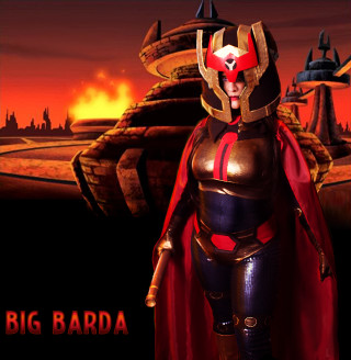 Afrofuturism woman redcape blackgold armor - free sci-fi wallpaper for tablet