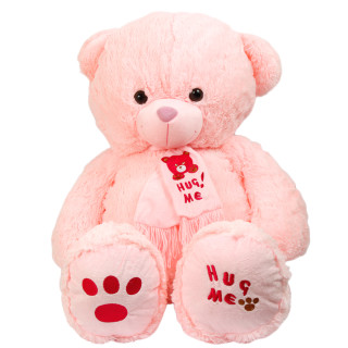 Pink teddy bear red paw - free valentines wallpaper for tablet