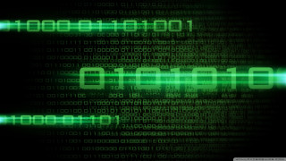 Green background numbers black background 2 - a green light in the middle free wallpaper