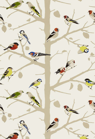 Flock birds tree branch white - a white wallpaper free wallpaper for mobile