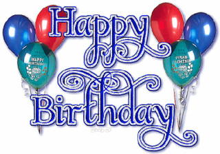 Happy birthday card balloons blue 2 - free happy birthday wallpaper