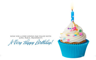 Cupcake candle happy birthday message 2 - ancell stronach free wallpaper