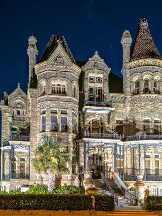 Large building windows clock tower 2 - free halloween wallpaper for mobile