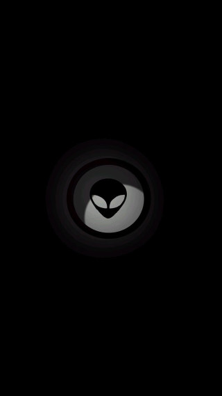 Alien head dark night image - a light shining free wallpaper for mobile