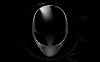 Black alien head circular object - alien free wallpaper for desktop