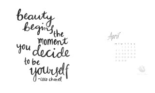 Calendar handwritten quote ADM Cooper - a calendar free wallpaper