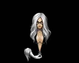 White hair black dress cobra - a black bow tie free wallpaper for desktop