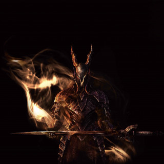 Man armor sword fire dark - dan luvisi free wallpaper