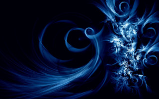 Blue abstract background swirls bubbles 4 - the middle of it free wallpaper