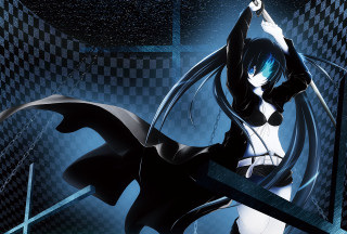 Woman black white sword checkered - anime free wallpaper for desktop