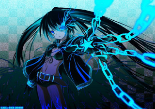 Anime character long hair chain - dark background free wallpaper for desktop