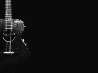 Guitar black white photo background 2 - photo of a guitar free wallpaper