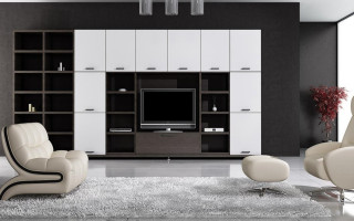Living room entertainment center white - modular free wallpaper