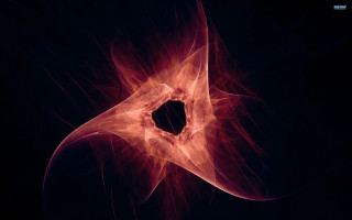 Red object hole center dark - mandelbrot fractal free wallpaper