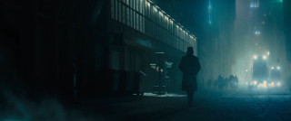Man standing dark alley night - blade runner free wallpaper