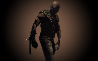 Man leather outfit gun holding - a leather outfit holding free wallpaper