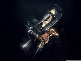 Man holding sword rain glowing 2 - a sword in the rain free wallpaper