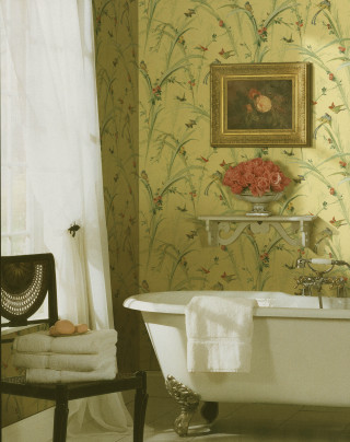 Bathtub towel painting flowers wall - a towel free wallpaper for mobile