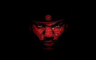 Man red face hat dark - his head free wallpaper