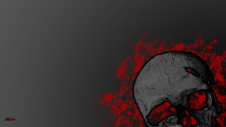 Skull red background black background - skull free wallpaper