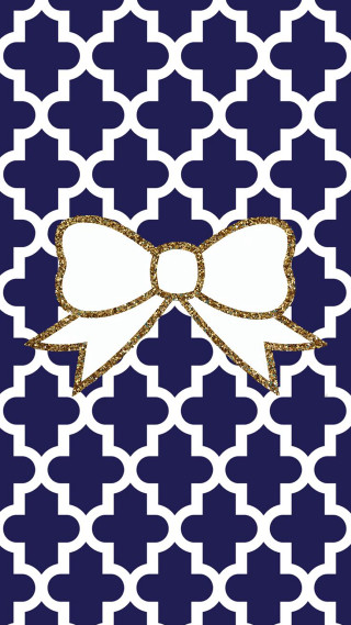 Bow gold glitter blue white - a bow free wallpaper for mobile