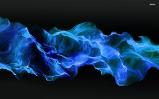 Blue green smoke wave black 2 - alberto seveso free wallpaper