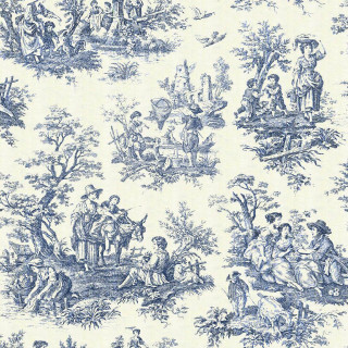 Blue white toile print wallpaper - a flemish baroque free wallpaper for tablet
