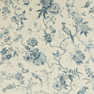 Blue white wallpaper bird flowers - side and a bird free wallpaper