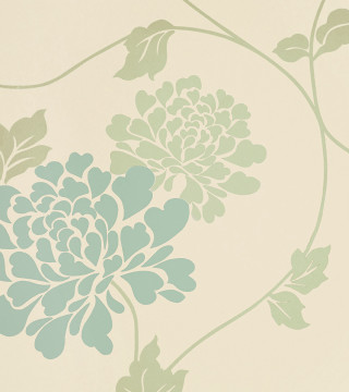 Flower wallpaper green stem design - the side of the wall free wallpaper for tablet