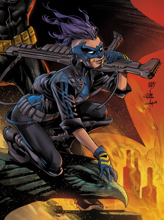 Batman catwoman flying guns fire - dustin nguyen free wallpaper for mobile