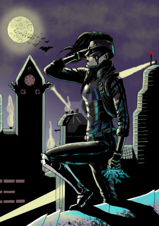 Man sitting ledged clock tower - eve ryder free wallpaper for mobile