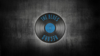 Blues record blue black background - a record free wallpaper