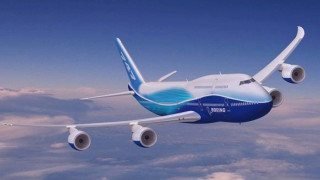 Large passenger jet flying blue 2 - free airplane wallpaper