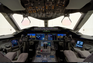 Cockpit inside plane view dashboard 2 - futurism free wallpaper