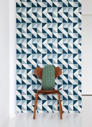 Chair green cushion geometric pattern - a wooden chair free wallpaper