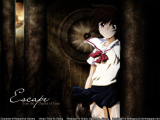 Girl white shirt black skirt 2 - a door free wallpaper