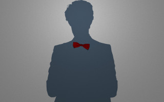 Man red bow tie shadows 2 - a red bow tie free wallpaper