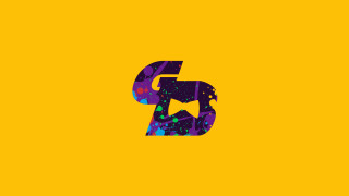 Colorful letter g yellow background - gaudy color free wallpaper