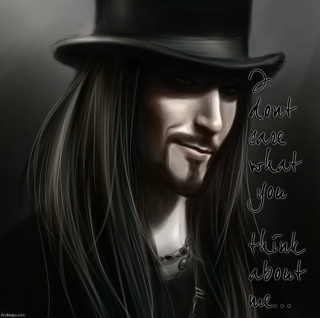 Gothic portrait man tophat jewelry - dark art free wallpaper for tablet