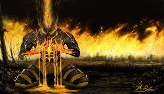 Man sitting fire flames background - liam brazier free wallpaper