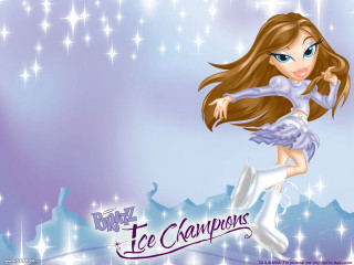 Cartoon girl long hair boots 2 - star and a sky background free wallpaper