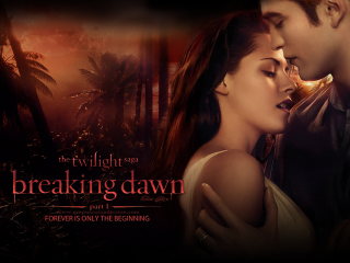 Couple kissing breaking dawn poster - a movie free wallpaper for desktop