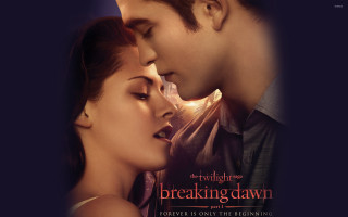 Man woman kissing breaking dawn - a movie poster free wallpaper for desktop