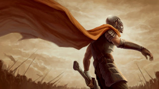 Man helmet cape sword wheat - clint cearley free wallpaper for desktop
