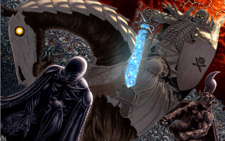 Demon painting demon sword hands - rob rey and kentaro miura style free wallpaper