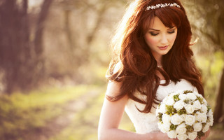 Woman wedding dress bouquet flowers 6 - aileen eagleton free wallpaper