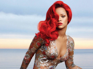 Woman red hair bodysuit beach - daphne allen free wallpaper